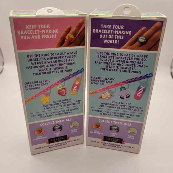 Loopdedoo Weave and Wear Bracelet Weaver Strawberry and Space Lot of 2 NEW - Picture 4 of 7